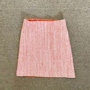 loft Petite Terracotta tweed mini skirt